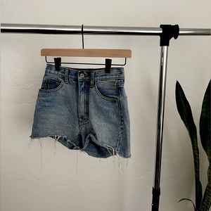 High Waisted John Galt Small Denim Medium Wash Cut Off Shorts